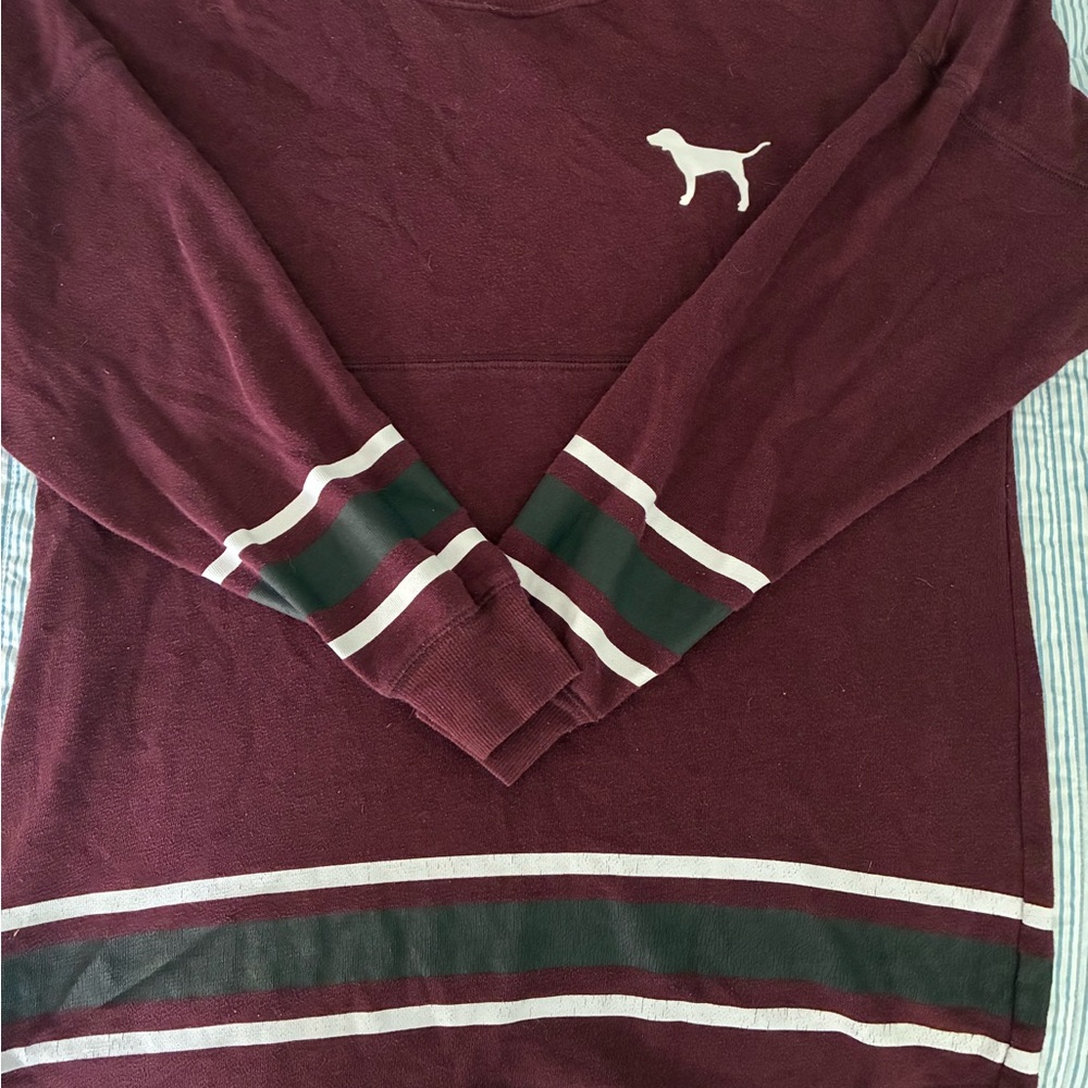 PINK Victoria's Secret Burgundy Jersey Top